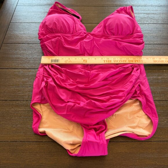 J. Crew Ruched V-Neck One Piece Suit Size 20 - Picture 4 of 9